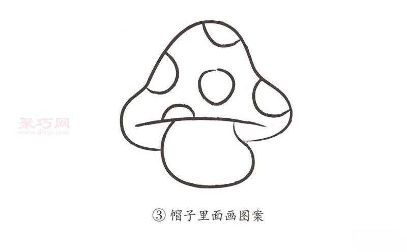蘑菇画法第3步