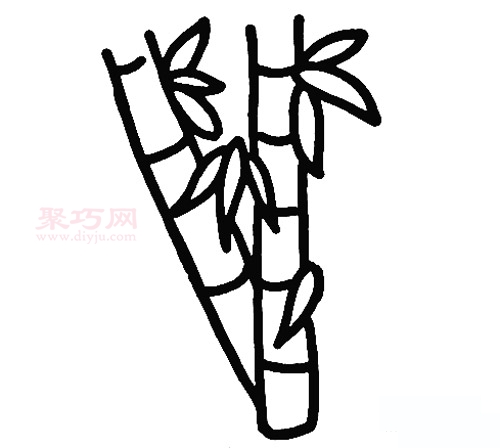 竹子树画法第2步