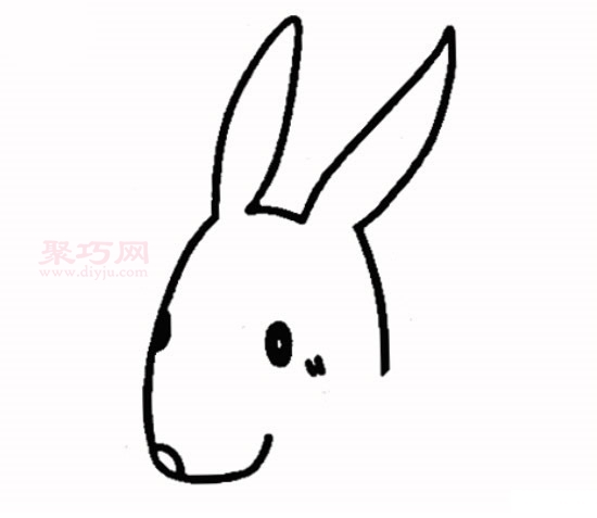 兔子画法第2步