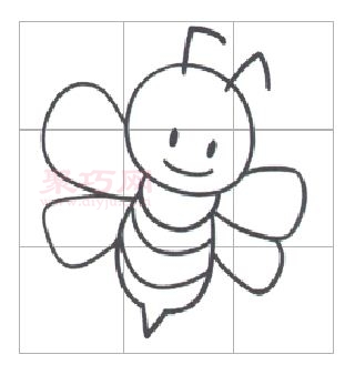 小蜜蜂画法第7步
