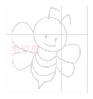 小蜜蜂画法第6步