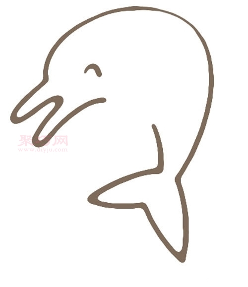 海豚画法第3步