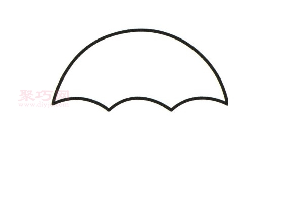 雨伞画法第1步