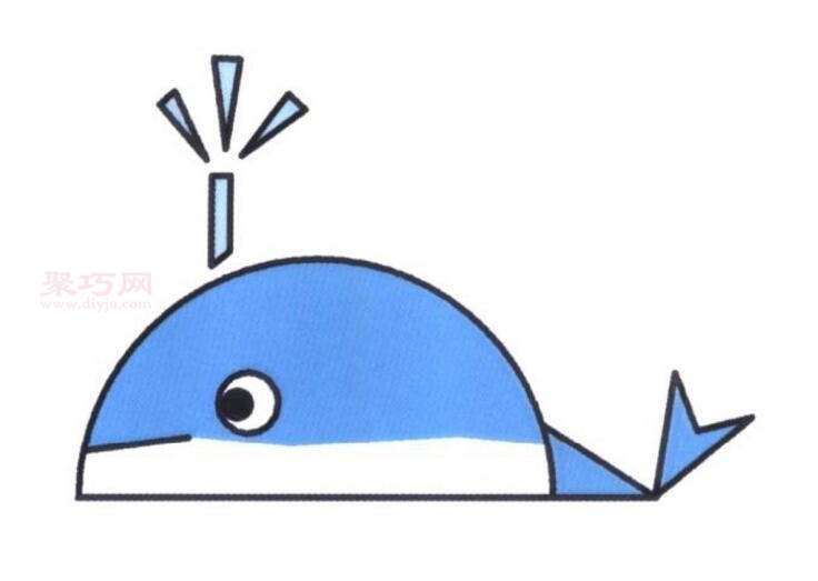 鲸鱼画法第5步