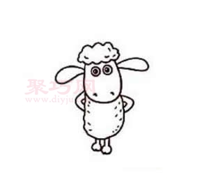 小绵羊画法第6步