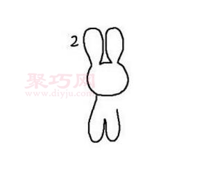 小白兔画法第2步