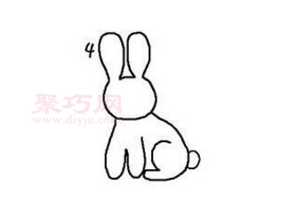 小白兔画法第4步