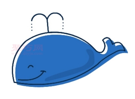 鲸鱼画法第5步