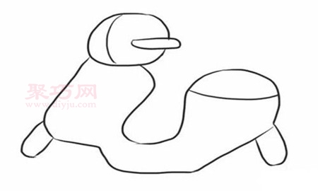 摩托车画法第4步