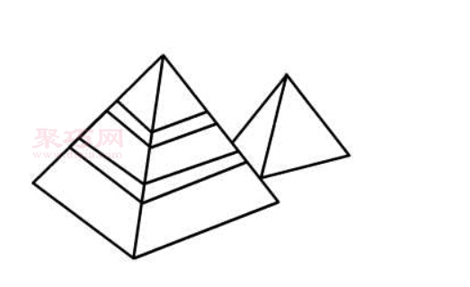 金字塔怎么画好看又简单金字塔简笔画教程