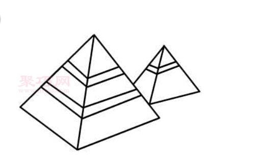 金字塔画法第4步