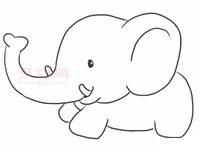 卡通大象画法第6步