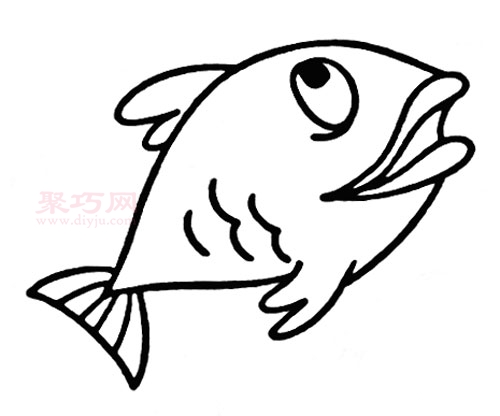 大嘴鱼画法第4步