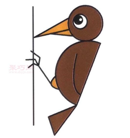 啄木鸟画法第7步
