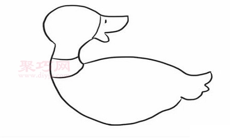 小鸭子画法第3步