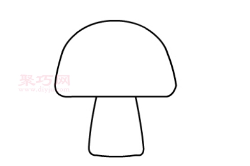 蘑菇画法第2步