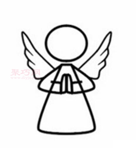 可爱的小天使画法第3步