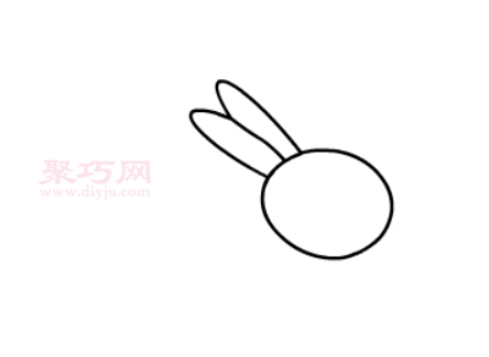 小兔子画法第2步