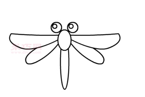 蜻蜓画法第3步