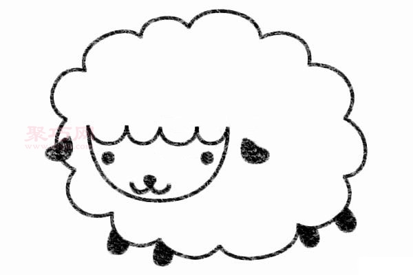 小绵羊画法第3步