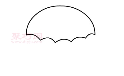 雨伞画法第1步