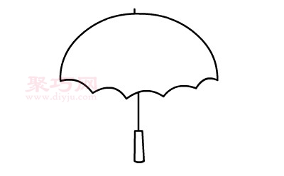 雨伞画法第2步
