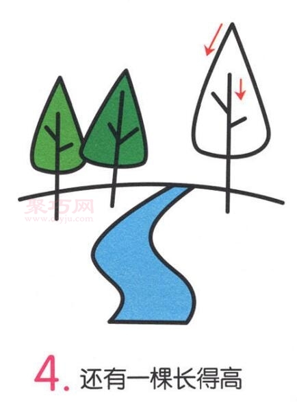 山间小溪画法第4步