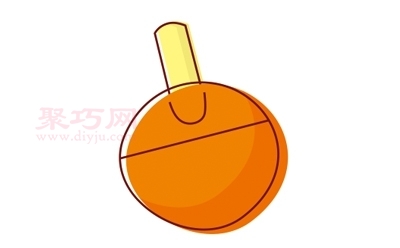 乒乓球拍画法第5步