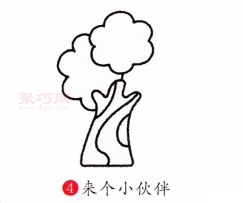榕树画法第4步