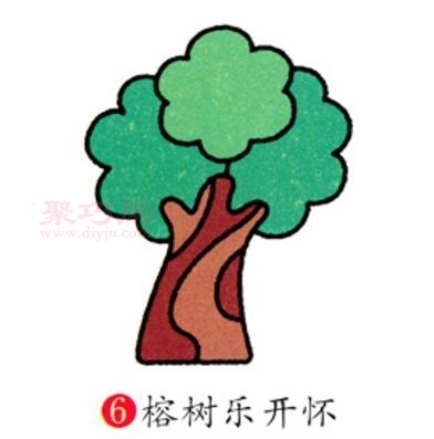 榕树画法第6步