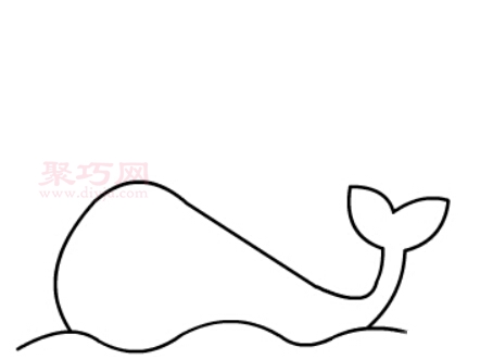 鲸鱼画法第2步