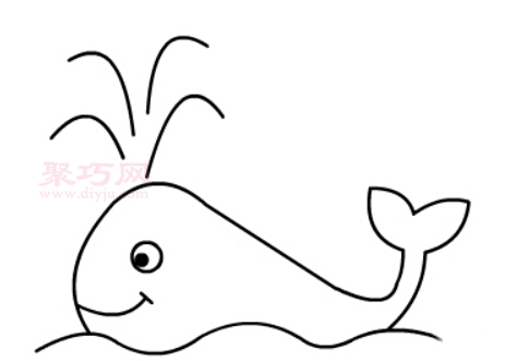 鲸鱼画法第4步