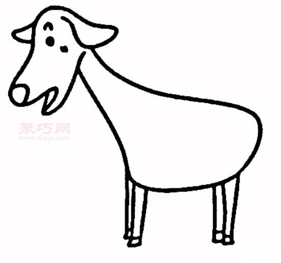 山羊画法第3步