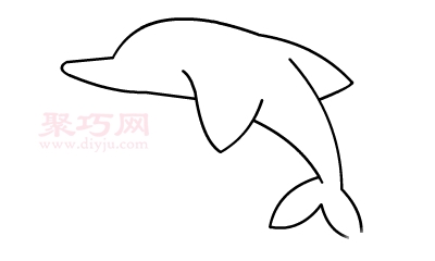 海豚画法第3步