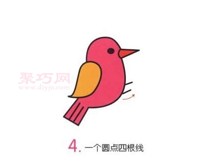 啄木鸟画法第4步