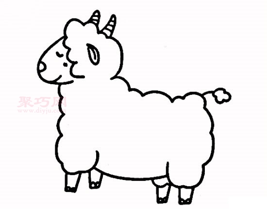 绵羊画法第4步