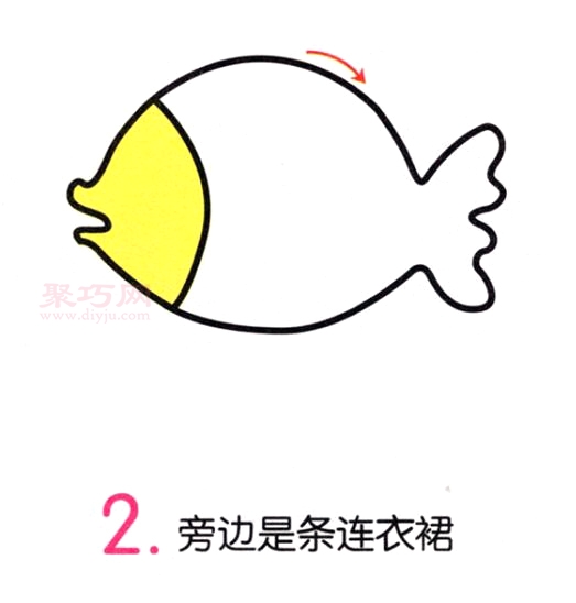 鱼画法第2步