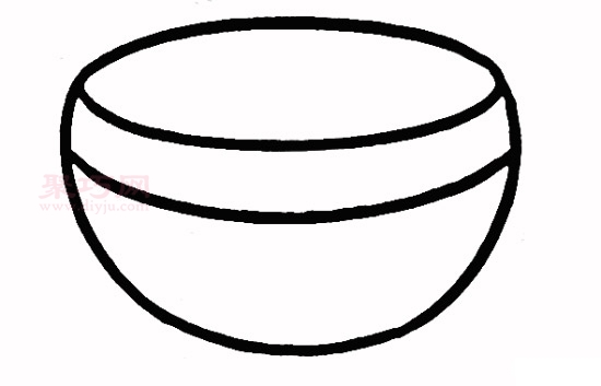怎么画圆碗简单又漂亮来看圆碗简笔画画法