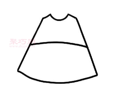 短连衣裙画法第3步