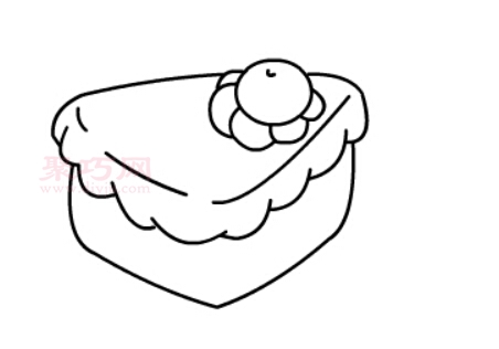 三角蛋糕画法第6步