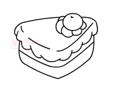三角蛋糕画法第7步