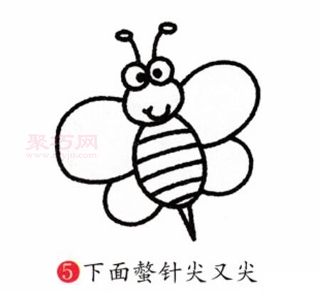 蜜蜂画法第5步