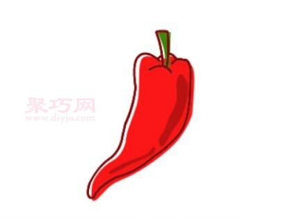 红辣椒画法第4步