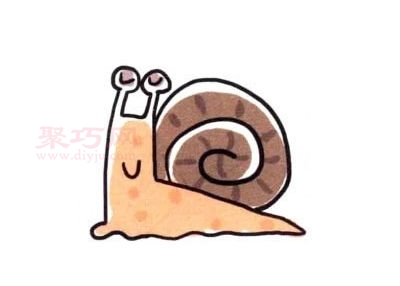 卡通蜗牛画法第4步