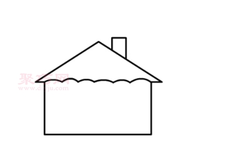 绿色小房子画法第3步