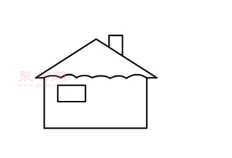绿色小房子画法第4步