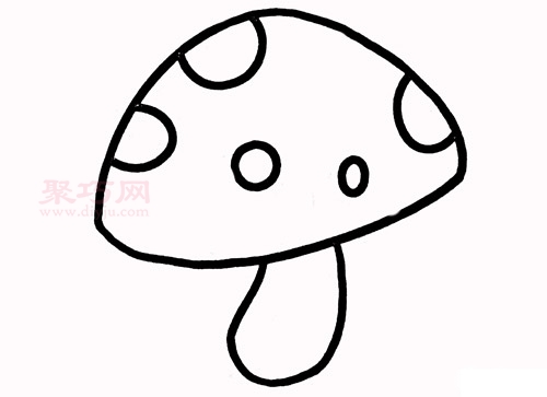 蘑菇画法第4步