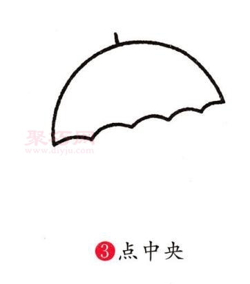 雨伞画法第3步