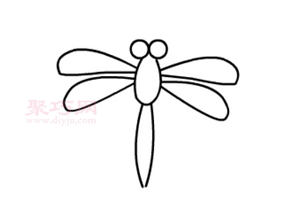 蜻蜓画法第3步