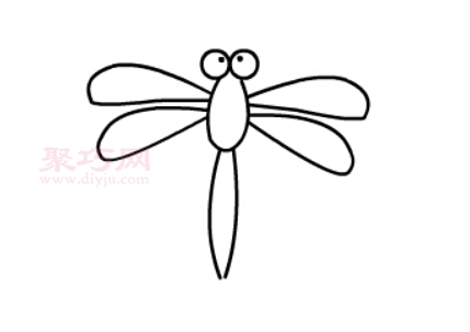 蜻蜓画法第4步